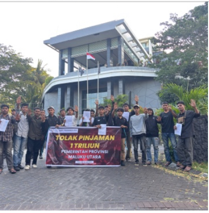 Aksi AMPP–Togammoloka Tolak Pinjaman Rp1 Triliun, Soroti Potensi Konflik Kepentingan Gubernur Malut